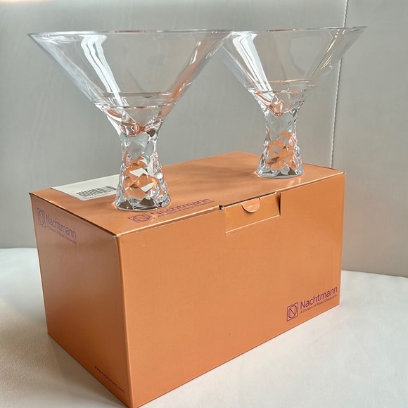 Nachtmann Dining Nachtmann Optic Cocktail Martini Glasses Set Of 2